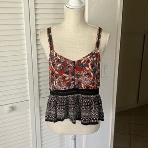 Patrons of Peace for Anthropology BOHO Cami Tank Top Women's Size L